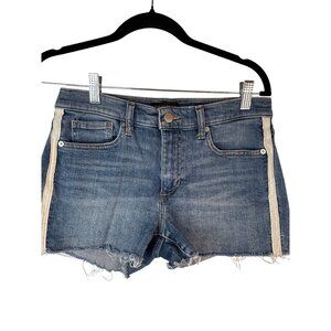 2/$30 Banana Republic  Denim Shorts Size 27 Frayed Hem Stripe Detail